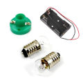 2pcs Torch Bulbs with Holder and 2 Cell AA Battery Holder Educational STEM Hobby Toy Electronics Small Classic Bulb Old School Experiment DIY Kit 2.5V DC Bulbs. 