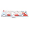 FEKER Alice80 68-key 65% Gasket Hot Swappable Split Wired/Wireless Mechanical Keyboard with Gateron Switch - White. 