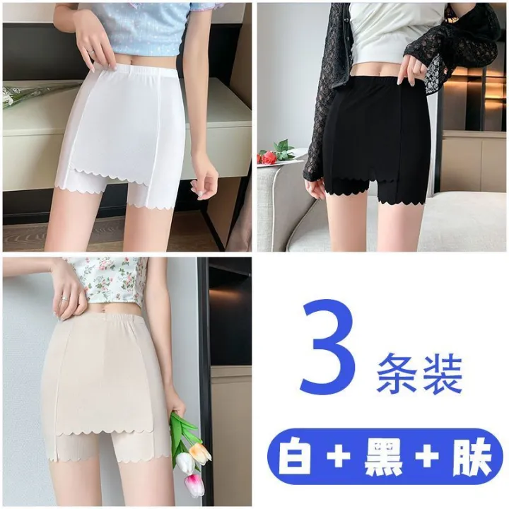 %5B%20Direct%20Strike%20Base%20Price%20%5D%20Ice%20Silk%20Covering%20Triangle%20Area%20Anti-Wardrobe%20Malfunction%20Pants%20Women's%20Summer%20Thin%20Leggings%20with%20Skirt%20-%20Image%202