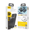Aspor 10000mAh 4 in 1 Power Bank A300 Built-in Micro/Type-C/Lightning/USB 4 in 1 Cables Portable Charger. 