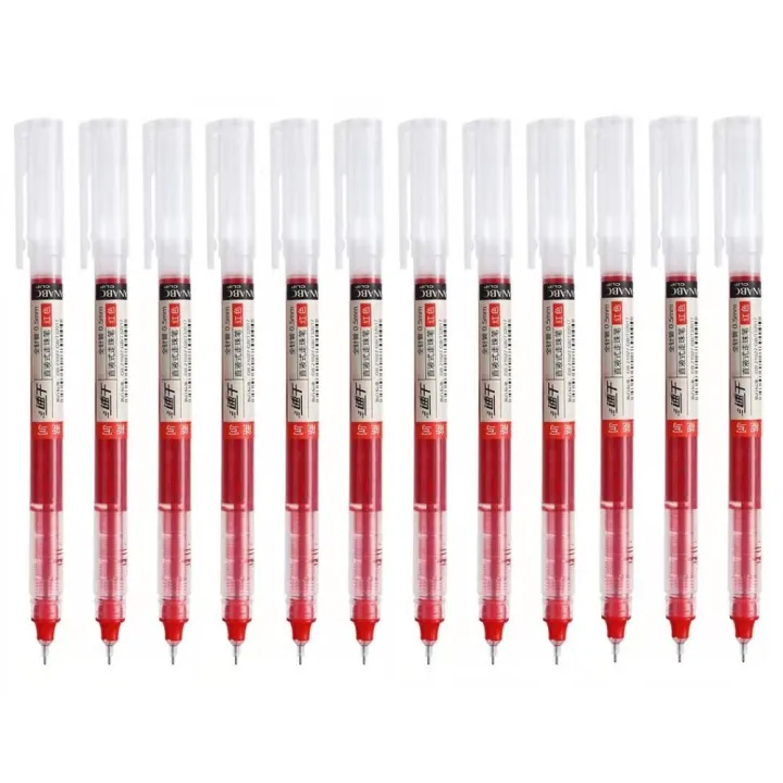%E3%80%90Flash%20sale%E3%80%91%2012Pcs/set%20Gel%20Ink%20Pen%20Straight%20Rollerball%20Gel%20Pen%20Large%20Capacity%20Stationery%20Quick%20Drying%20Ballpoint%20Pen%20Black/Red/blue%20Ink%200.5mm%20Quick%20Drying%20Roller%20Ball%20Pens%20Student%20-%20Image%204