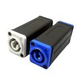 LED PowerCon AC Coupler Adapter Extender Power Connector Extender Connector High Quality Speakon Panel Mount Straight Adapter Blue to Blue. 