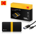 KODAK X200 External SSD Hard Drive HD Externo 128GB USB3.1 Mini Portable SSD 128GB for Laptops Smartphone PS4 PC MAC TV. 