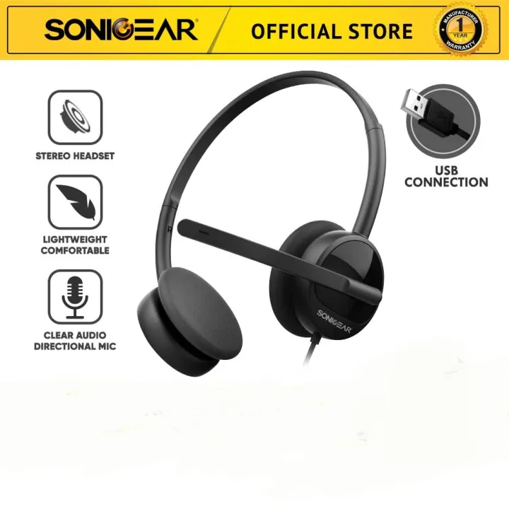 SONICGEAR XENON 1U STEREO WIRED HEADPHONE WITH MICROPHONE