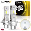 AUXITO H7 LED Bulb CSP Chip Fanless Headlight Bright White 1:1 Slim Mini Design 60W 16000LM 6500K Car Head Lamp 360° 12V 2Pcs. 