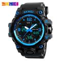 SKMEI Men Watch Sports Chronograph Dual Display Alarm 50M Men Waterproof EL Light Watch 1155B. 