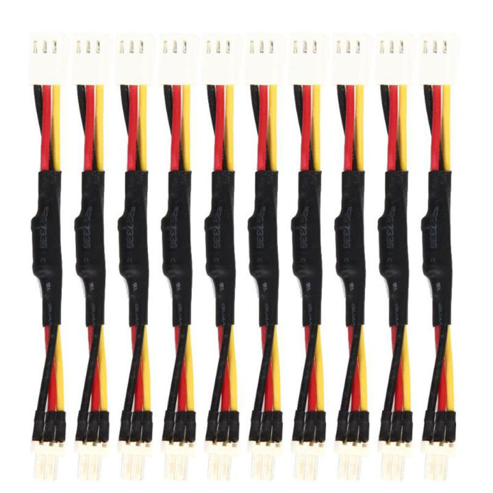 10PCS 3PIN Reduce PC Fan Speed Noise Extension Resistor Cable Wire 3 Pin Male to Female Connector for PC Fan