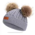 Winter Autumn Baby Hat Solid Color Warm Baby Girl Boy Hat Beanie Cute Pompom Outdoor Soft Knitted Cap For Toddler Kids Bonnet. 