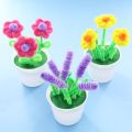 Hand Twisted Plush Stick Flower Pots Kids DIY Flower Handmade Twister Stick Root Flower. 