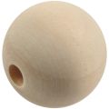 30x Natural Ball Wood Spacer Beads 25mm(1inch) -Jewellery Making Findings,DIY Crafts Wood Color. 