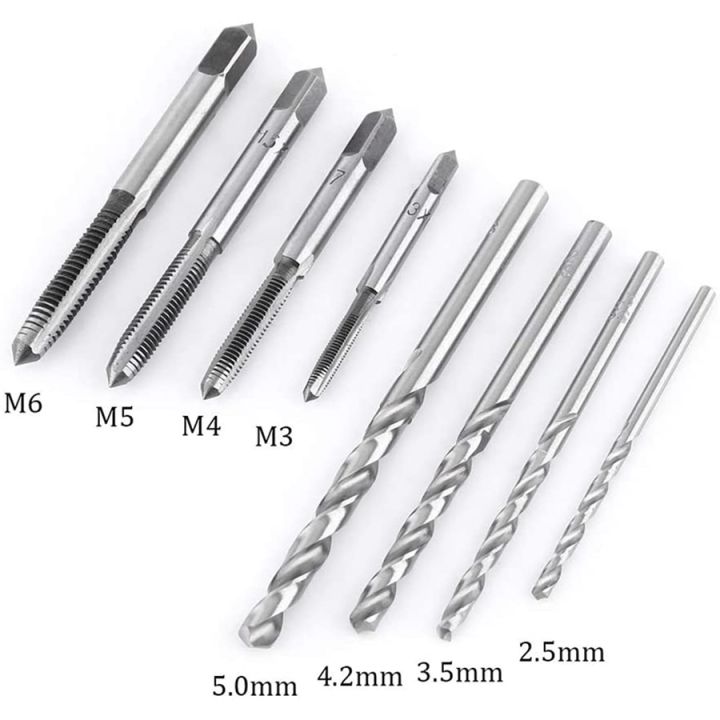 9Pcs%20Adjustable%20T-Handle%20Ratchet%20Tap%20Holder%20Wrench%20Tool%20Set%20with%20M3-M6%20Screw%20Thread%20Metric%20Plug%20Tap%20and%202.5-5.0mm%20Twist%20Drill%20Bit%20-%20Image%205