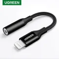 Ugreen MFi Lightning to 3.5mm Headphones Adapter for iPhone 13 12 11 Pro max mini 8 7 Aux 3.5mm Jack Cable for Lightning Adapter Accessories. 