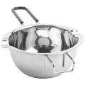 2-Pack Stainless Steel Double Boiler, Heat-Resistant Handle for Chocolate, Butter, Cheese, Caramel and Candy- Steel Melting Pot, 2 Cup Capacity, Universal Pad. 