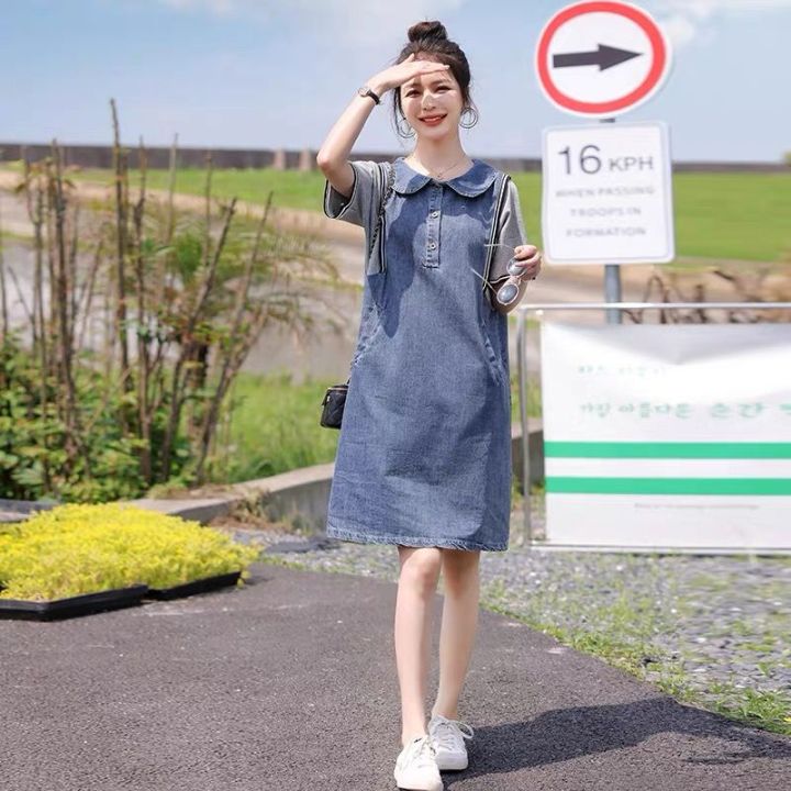 Summer%20Dress%20Fat%20People%20a%20Line%20Skirt%20a%20Set%20of%20Straight%20Dress%20Thin%20Small%20Summer%20Jeans%20for%20Women%20New%20-%20Image%203