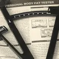 【DIV MALL】TE Body Fat Caliper Mass Measuring Skinfold Health Care Tools Square Black. 
