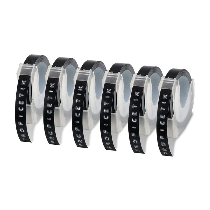6 Pcs Label Tape Compatible with Dymo Embossing Label Tape