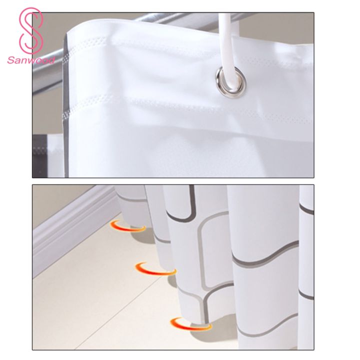 Waterproof%20Shower%20Curtain%20PEVA%20Fabric%20Bathroom%20Home%20Hotel%20Bath%20Drape%20With%20Hooks%20-%20Image%208
