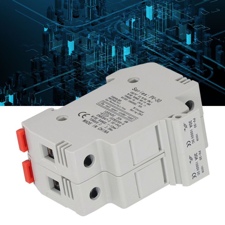 Photovoltaic%20Fuse%20Holder%202P%20PV%20Fuse%20Holder%2015A%20ABS%20Housing%201000V%20DC%20for%20Combiner%20Box%20-%20Image%203