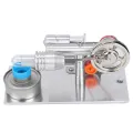 Mini Power Generator Stirling Engine Teaching Model Fan Miniature Hot Air for Physics Lab. 