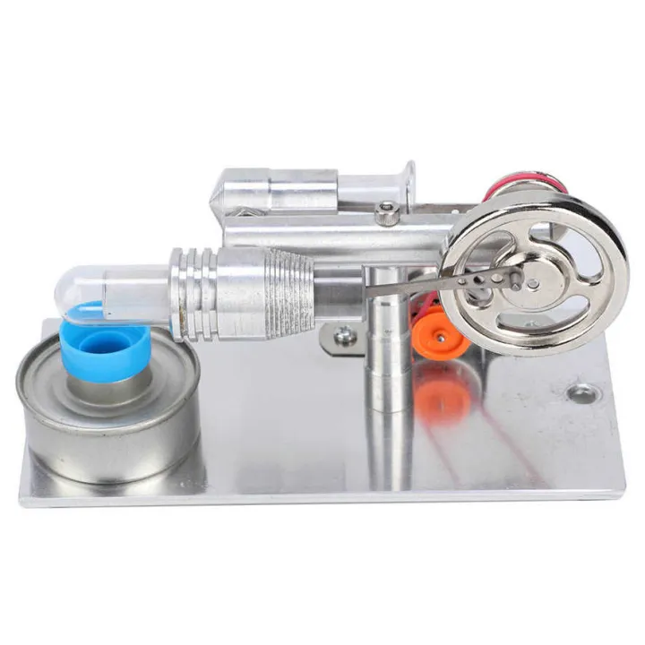 Mini Power Generator Stirling Engine Teaching Model Fan Miniature Hot Air for Physics Lab