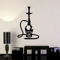 Arabic Hookah Vinyl Decal Skull Shisha Smoking Bar Wall Stickers Mural Home Decoration Accessories Living Room Decals A099. 