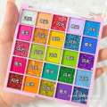 MGL Eyeshadow Palette Colorful Sparkling Glitter Matte 25 Colors Dopamine Childrens Day Stage Performance Cosplay Makeup. 