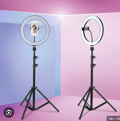 10 Inch Selfie Ring Light with Tripod Mount and Phone Holder LED Circle Light for YouTube, TikTok, Live Stream, Makeup, iPhone, and Android