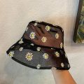 【EleganceEssence】Women's Daisies Embroidered Buckets Hat Summer Thin Lace Flower Beach Hats High Top Korean-style Fashion Daisy Panama Sun Caps. 