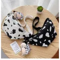 Pack for Women Fashion Cow Print Waist Pack Handbag Adjustable Strap for Travel Sports canvas panelled. 