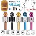 Wireless Handheld Bluetooth Audio Recording and Karaoke Microphone with Speaker. 
