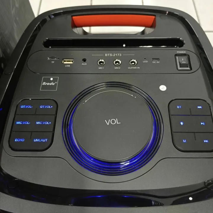 Brodu%20BTS-2173%20Dual%208"%20Supper%20Bass%20Portable%20Wireless%20Bluetooth%20Speaker%20with%20Rechargable%20Wireless%20Mic%20RGB%20Light,%20FM%20Mic,%20FM,%20AUX,%20USB,%20SD%20Card,%20Karaoke%20Speaker%20with%20Dual%20Mic%20Buffel%20Subwoofer%20Music%20Player%20Party%20Box%20BTS%202173%20Partybox%20-%20Image%204