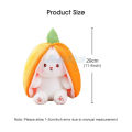 Strawberry Rabbit Plush Cute Bunny 2 In 1 Long Ear Fruit Animal Stuffed Doll Plush Toys Creative Transformation Of Rabbit Doll Plush Doll Reversible Carrot Strawberry Bunny Plush . 