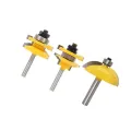 3Pcs 8mm Shank Raised Panel Cabinet Door Tools DIY Router Bit Set Woodworking Cutter. 