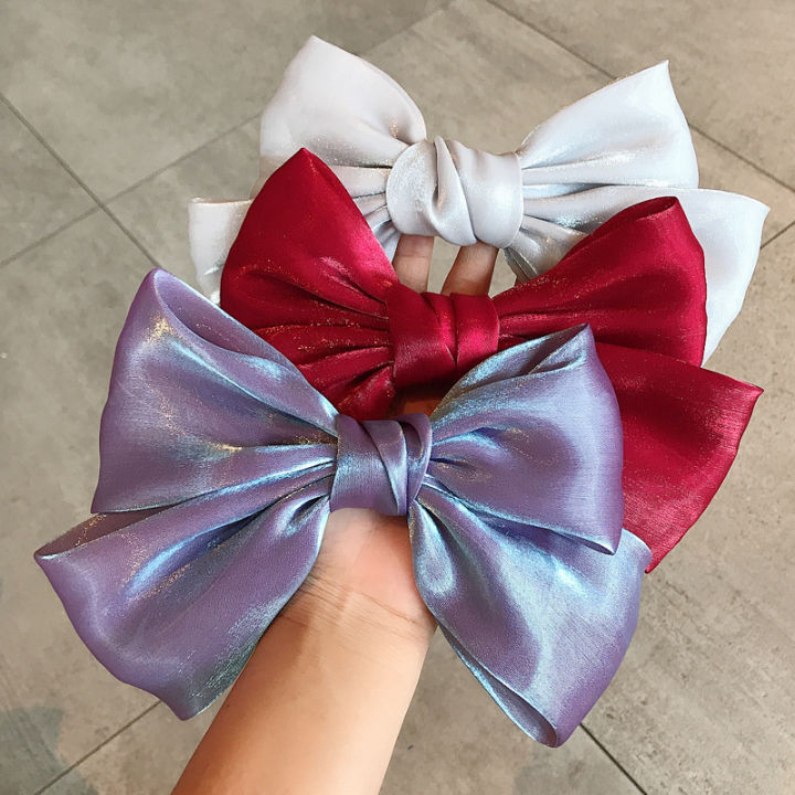 Fashion%20Purple%20Big%20Bow%20Hair%20Clips%20For%20Women%20Girls%202020%20French%20Bright%20Satin%20Hairpin%20Simple%20Solid%20Color%20Top%20Clip%20Hair%20Accessories%20-%20Image%204