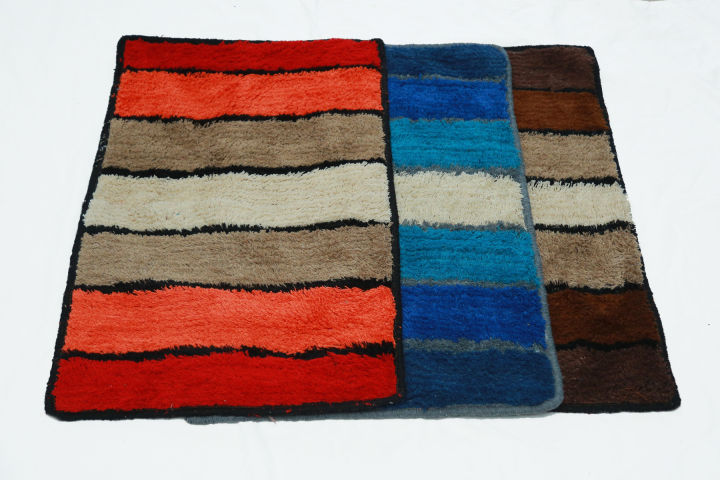 Handmade Cut & Loop pile Stripe Design Carpet/Rugs