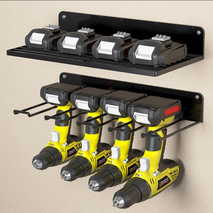 Iron Tool Storage Compact Drill Rack Wall Mounted Rechargeable ...