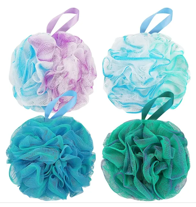 Body Wash Scrubber Soft Body Bubbles Sponge Bath Ball Multi-color