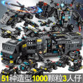 Lele Brothers 8577 Hot-Selling Black Hawk SWAT  Series Mecha Building Blocks Assembly Boys' Toy Gift Box Cross-Border. 