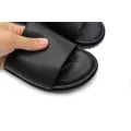 Fashion High-end Cow Leather Shoes PU 2 Layers Anti-Pain Footwear 3cm H01. 