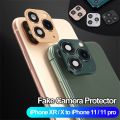 Fake Camera Lens Sticker Cover Screen Protector for iPhone XR X Change to iPhone 11 Pro Max iphone camera lens protector-red-XR. 