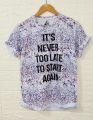 Sublimation Never Too Late  Printed Men's T-Shirt  Colorful 190gsm High Quality Polyester Material  Casual Wear Regular Fit.. 