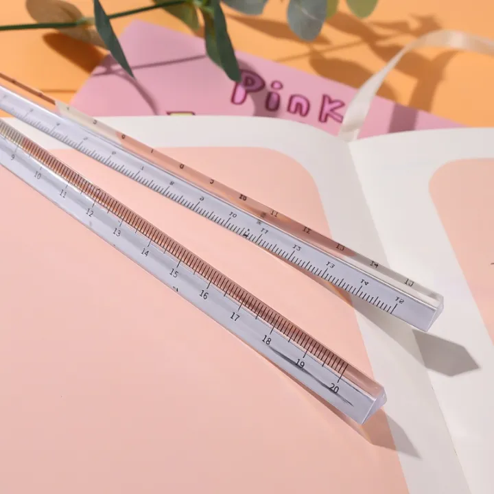15cm/20cm%20Simple%20Transparent%20Triangular%20Straight%20Ruler%20Student%20Stationery%20Creative%20Stereoscopic%20Drawing%20Measurement%20Exam%20Plastic%20Scale%20-%20Image%204