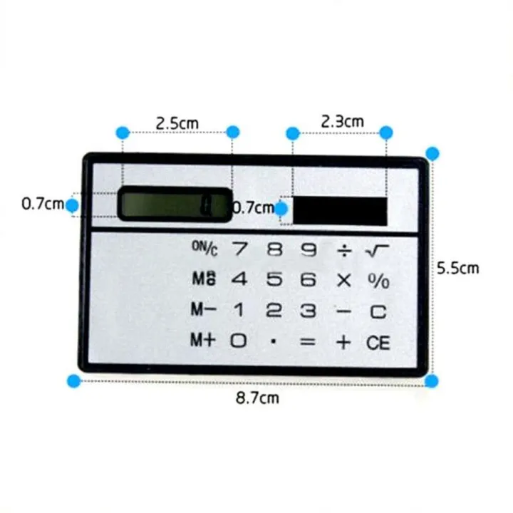 MMLUCK%208-digit%20Travel%20Handheld%20Digit%20Calculator%20Children's%20Ultra-thin%20Stationery%20Solar%20Power%20Office%20Supplies%20Pocket%20Calculator%20Credit%20Card%20Calculator%20Solar%20Powered%20Calculator%20Mini%20Calculator%20-%20Image%206