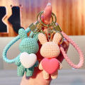 6 Colors Little Bear Woven Wrist Strap Comfortable Feel Alloy Resin Key Chain Cute Keychain for Gifts For Girls Ins Key Hanging Rope Children'S Creative Gifts Keys Access Cards Car Keys. 