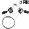 Bicycle Gear Shifter, Cycle Shifting Lever Alloy 3x6 and 3x7 Speed Shifter Pair. 