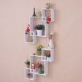 3PCS/Set Square Wall Shelf Hanging Decoration Creative Walls Organizer Decor Stand Racks.