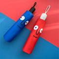 Cute Funny Folding Umbrellas Practical UV Protection Sunshade Portable Beach Umbrella for Kids Outdoor Travel Gift Parasol. 