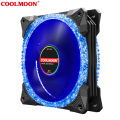 Magic Diamond AS2 Desktop Computer 12cm Chassis Fan LED Diamond in the Debris Luminous Mute Double Ring Diamond Cooling Fan. 
