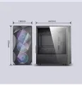Armaggeddon White Tritron PRO 100 Desktop PC Casing with Build-In 4 ARGB Fan. 