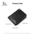 LouisWill Men Short Zipper Buckle Wallets PU Leather Fashion Wallets Business Mini Wallets Men Bags Retro Hand Bags Tri-fold Card Holders Coin Purse Clutches for Men. 